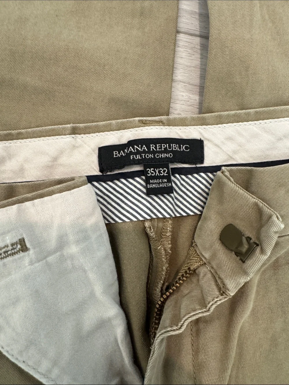 Banana Republic Khaki Straight-Leg Chinos